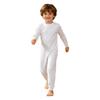 Boys Girls Special Needs Jumpsuit 3Pcs Round Neck Long Sleeve Back Invisible Zipper Soft Cotton Adaptive Romper