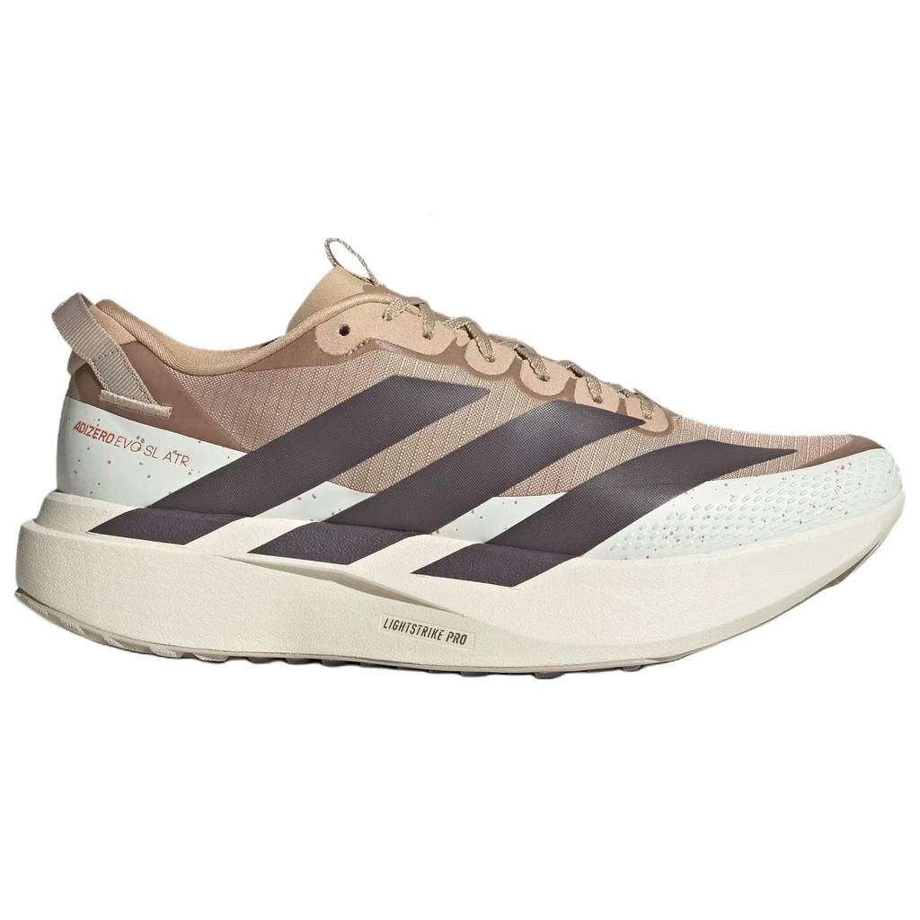 adidas Adizero Evo SL Увеличивающие рост Марафонские Беговые Кроссовки Мужские Бело-Коричневые KK2690