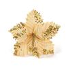 Shiny Simulated Sequined Flower Unique Xmas Tree Accessories Artificial Christmas Flowers  Wedding
