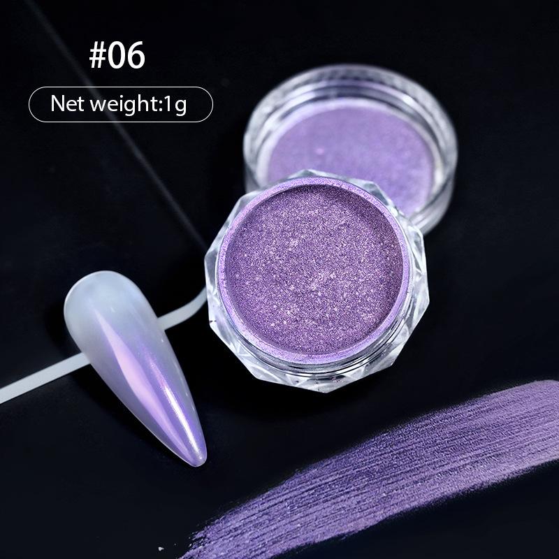Nail Art Gradual Change Powder Pearlescent Shell Glitter Powder, Versatile Cloud Mist Powder Gradual Change Diy Manicure Polarizer Flour