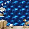 Watercolor Galaxy Navy Blue Wallpaper, Blue Background 50x1000