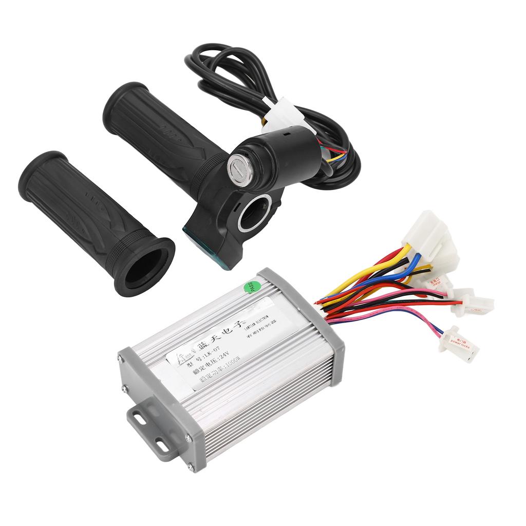 24V 1000W Bicycle Brushed Motor Controller with Twist Throttle Handle Keys Electric Bicycle Conversion Kit