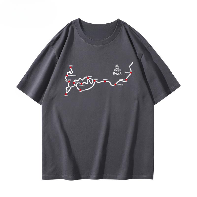 Ралли Дакар 2025 Футболка с коротким рукавом для бездорожья Электромобиль Грузовик Мотоцикл Командная гонка Памятная одежда Футболка для мужчин и женщин