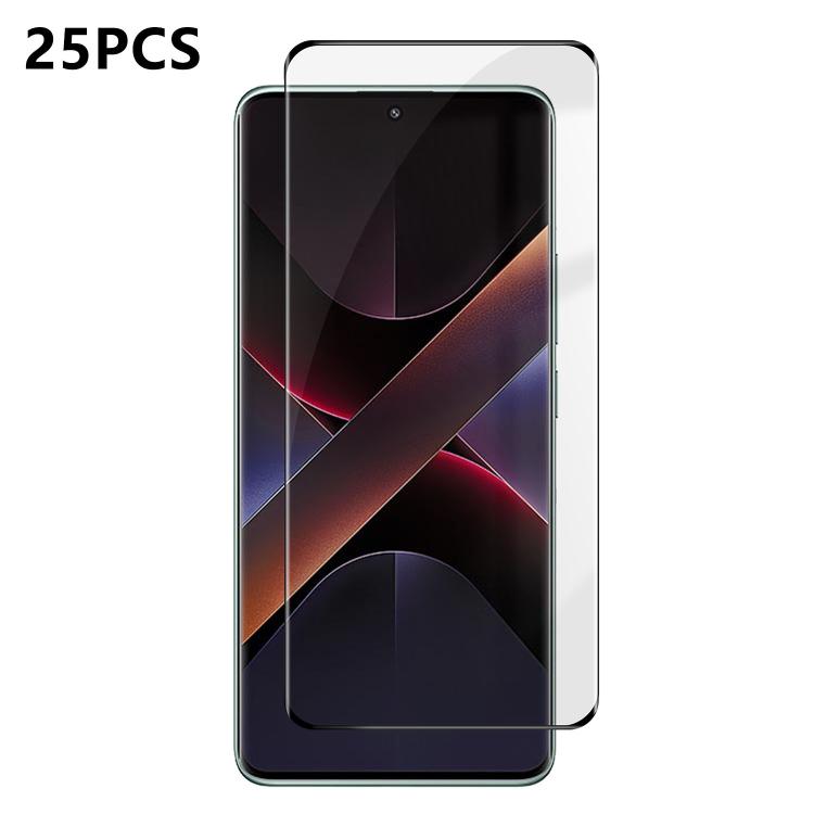 25pcs High-Aluminum Curved Tempered Glass Film For Redmi Note 15 Pro+ Global, Full-Coverage HD Anti-Fingerprint Screen Protector