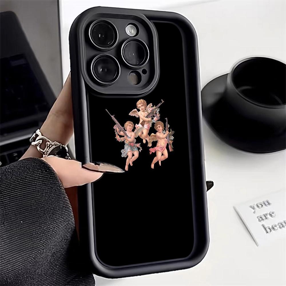 Мягкий чехол из ТПУ с ангельскими глазками для Samsung A04 A05 A10 A30 A50 A13 A23 A53 A14 A24 A34 A54 A15 A25 A35 A55 S20 S23 FE S24 Ultra Ae51 Angel art design