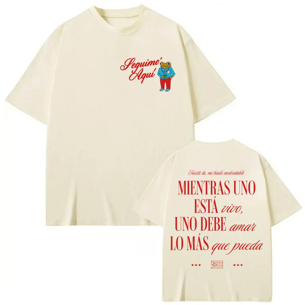 Rapper Bad Bunny Merch T-shirt Fashion Hip Hop Pop Music Short Sleeve T-shirts Unisex Women Casual Loose Cotton T Shirts Streetwear