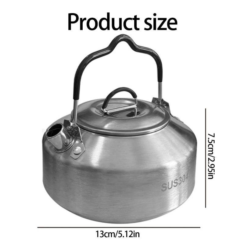Нержавеющая сталь Чайники для походов на открытом воздухе Кастрюля Посуда Кемпинговые чайники Чайник со свистком для плиты Чайник для кемпинга Чайник для кофе