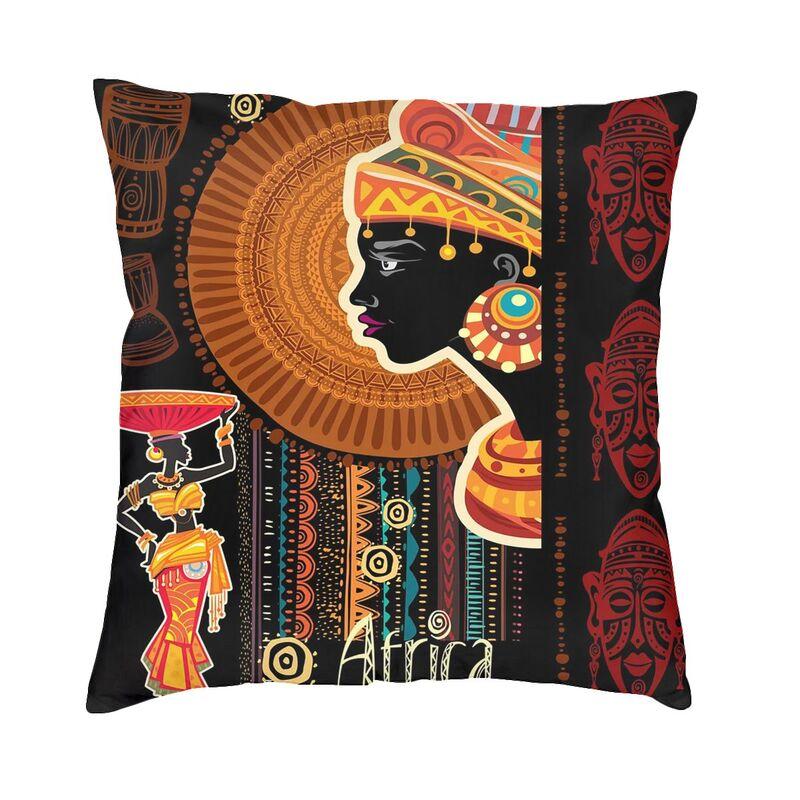 African Ethnic Motifs Cushion Cover 40X40 Decoration 3D Printing Africa Art Culture Throw Pillow Case For Living Room Two Side
