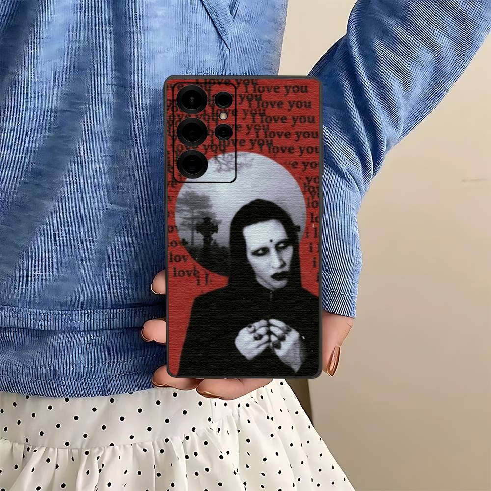 Чехол для телефона Marilyn Manson Rock Band для Samsung S 24 Fe 25 Ultra Plus 20 Lite 21 30 22 23 24 22 Ultra 5G Fundas
