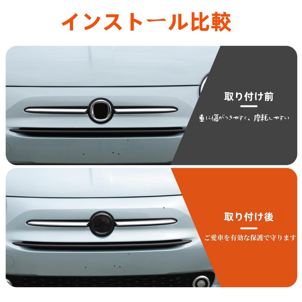 Fiat 500 Emblem Front and Rear Decorative Emblem Logo Front and Rear Logo Logo Ring Exterior Car Smoke Set of 2 (2016-Present) Covers, Covers, Panels,