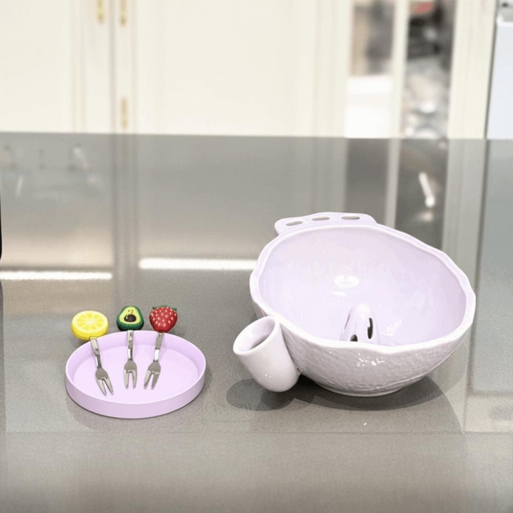 Large Capacity Self-Spinning Berry Bowl 360 Degree Rotating Fruit Rinse Colander Vegetable Rinse