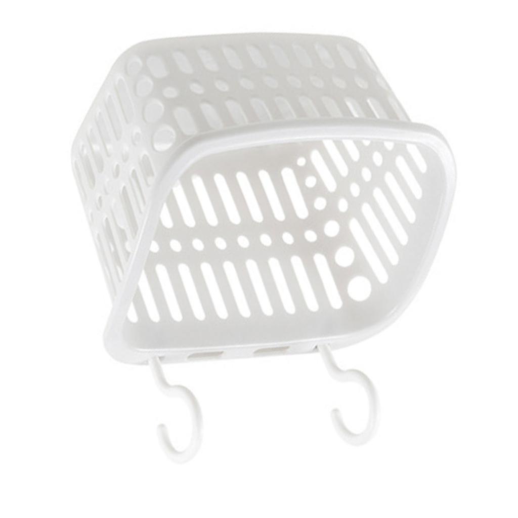 Hanging Shower Caddy Sturdy Plastic Draining Holes Space Saving Simple Hanging Laundry Basket for