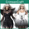 Halloween Dark Womens Angel Devil Costume Fancy Dress Ghost Bar Cosplay Party
