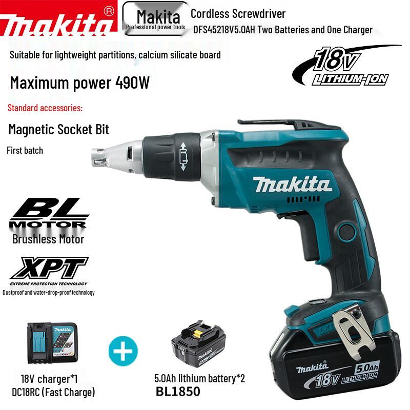 Аккумуляторная отвертка Makita DFS452 вилка CN (адаптер в комплекте)