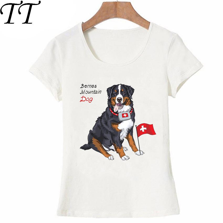 I Love My Bernese mountain dog TShirt Summer Cute Women Tshirt Hipster Cool Dog Print T Shirt Female Tops ladies casual Tees