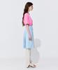 Bundercammer Raw-Cut Pleats Skirt_Light Blue