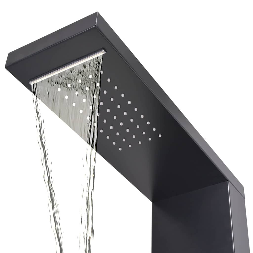 Shower Panel System Aluminum Matte Black