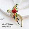 30 Options Women's Brooches Red Black Enamel Heart Shape Crystal Feather Brooch for Clothing Clothes Accessories