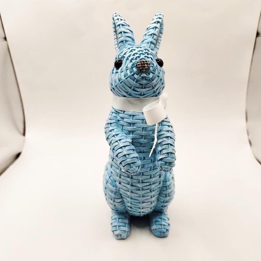 Bow Tie Easter Home Rabbit Ornament European Courtyard Resin Decorative Ornament Garden Rabbit Holiday Decoration