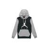Jumpman AJ Big Logo Pullover Hoodie Men Tops Grey Black CK1349-010