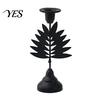 Aged Texture Candle Holder Vintage Metal Holder, Romantic Candlestick Dinner Table Centerpiece, Retro Decorative Stand Decor for Wedding Party