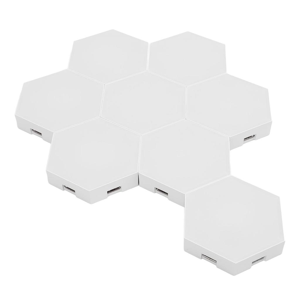 8 Наборов Шестиугольных Световых Панелей с Голосовым Управлением, Пикап, Синхронизация с Музыкой, RGB Шестиугольный Светодиодный Свет с Bluetooth Приложением и Пультом Дистанционного Управления