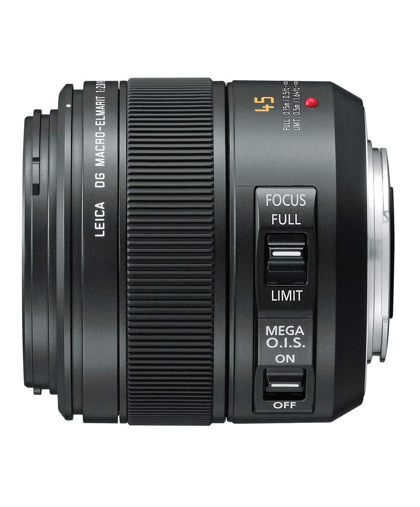 Panasonic Объектив Leica DG 45mm MEGA с фиксированным фокусным расстоянием для макросъемки для Panasonic Micro Four Thirds MACRO-ELMARIT F2.8 ASPH. O.I.S H-ES045