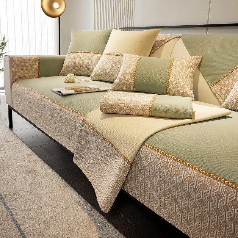 Chenille Lattice Splicing Sofa Cover for Living Room Modern Non-slip Sofas Towel Couch Covers L Shaped Corner Sofa Mat Seat Pad