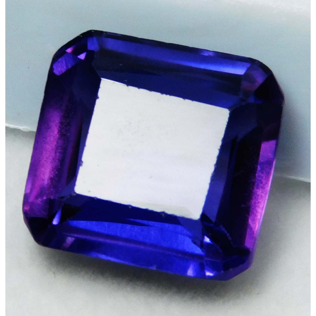 A++ Natural Purple Square Cut Tanzanite 7 Ct CERTIFIED Loose Gemstone