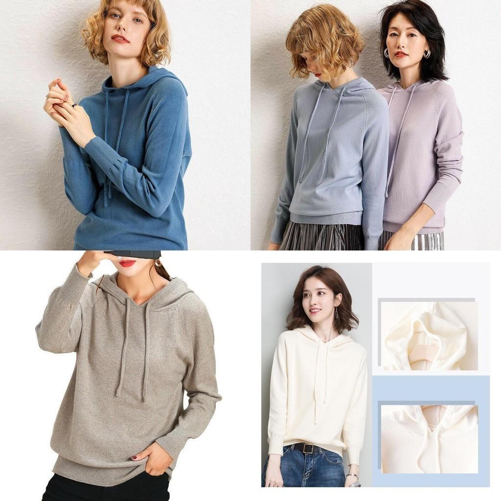 Women's Loose Sweater Knitted Soft Cashmere Hoodies Coat For Cozy Comfort