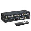 AV-коммутатор RCA, селектор-коммутатор 4x3 RCA, разветвитель, 4 входа, 3 выхода, 1080P 60 Гц, AV-коммутатор, совместимый с DVD-камерами и видео, включает ИК-подсветку.