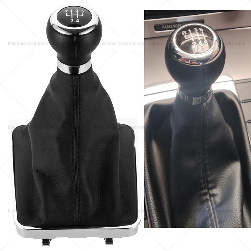5 6 Speed Gear Shift Knob Lever Gaiter Boot Cover Case For Volkswagen VW Passat B6 B7 2005-2011 Car Styling