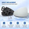 Left Side Mirror Glass Heated Replacement for Panamera 2010-2016 | W/Plate 97073103505 97073103503 97073103509 97073103505
