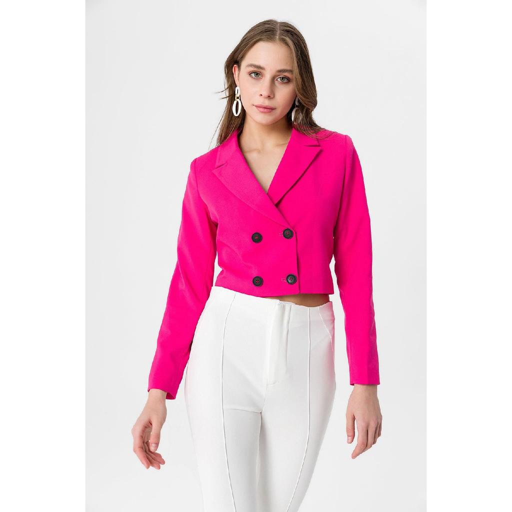 Women's Short Button-closed Blazer Jacket 245071 -