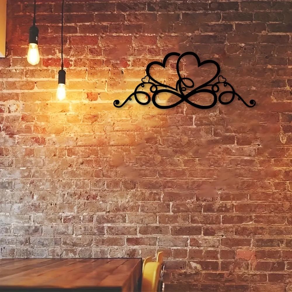Двойная любовь бабочка железная подвесная рама элегантный внутренний декор для гостиной и спальни, идеально подходит для украшения стен на открытом воздухе