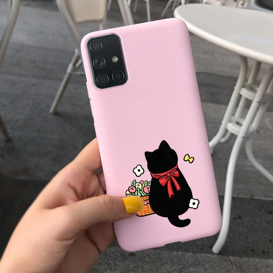 A51 A71 Case For Samsung Galaxy A51 4G Soft Touch Silicon Cover Shockproof Bumper Back Protector Bag for Samsung A 51 A 71 Coque
