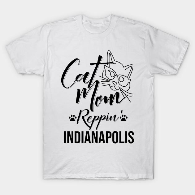 T Shirt Women Cat Mom Reppin Indianapolis Harajuku Print Kawaii Tshirt Summer Short Sleeve Female T-Shirt Top Tee