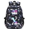 Animation Cartoon Letter Printing Large Capacity Shoulder Bag Lightweight Primary And Secondary School Students Leisure Schoolbag
