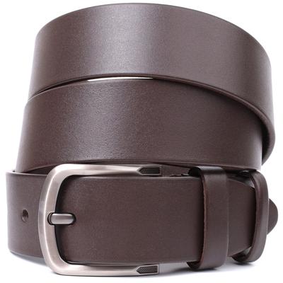Стильный мужской ремень Vintage Belt 20805 из натуральной кожи 115x3.8 см Коричневый