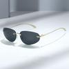 Frameless Y2k Sunglasses for Women, Offering UV Protection and Sun Protection