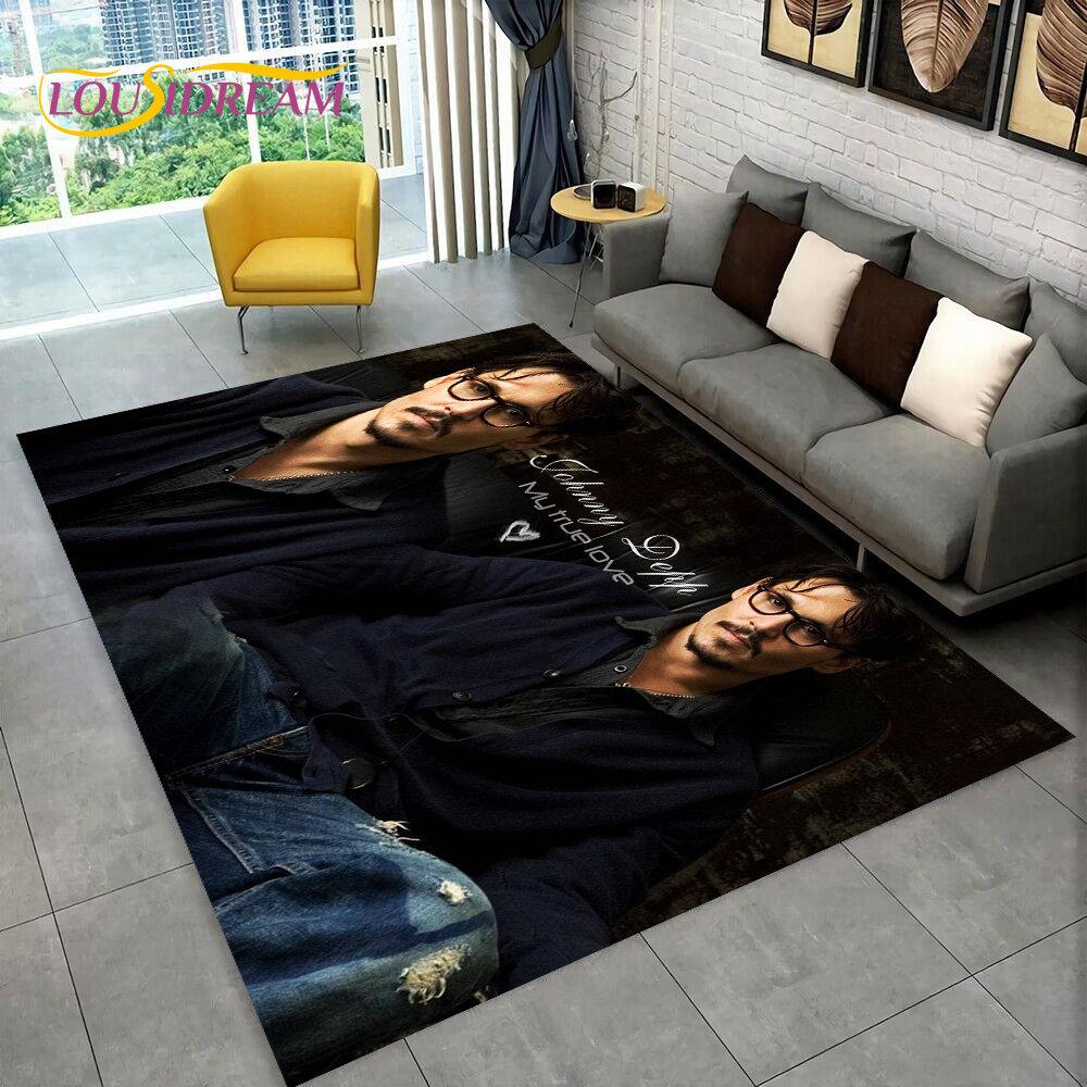 3D-печать Серия Джонни Деппа Ковер, Ковер для Дома Гостиной Спальни Дивана Прихожей Кухни, Нескользящий Коврик для Пола HD