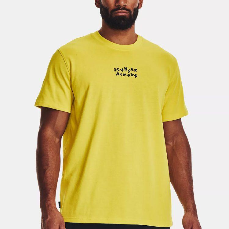 Under Armour Футболки Мужские Звездный фрукт Желтый Круглый вырез Умеренный Прямой крой 1376837-799