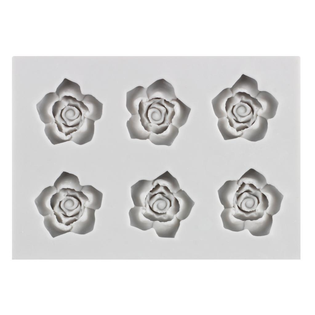 Силиконовая форма в виде розы, цветок, кекс, топпер, инструменты для украшения торта из помадки, полимерная глина, формы для конфет, формы для шоколадной мастики