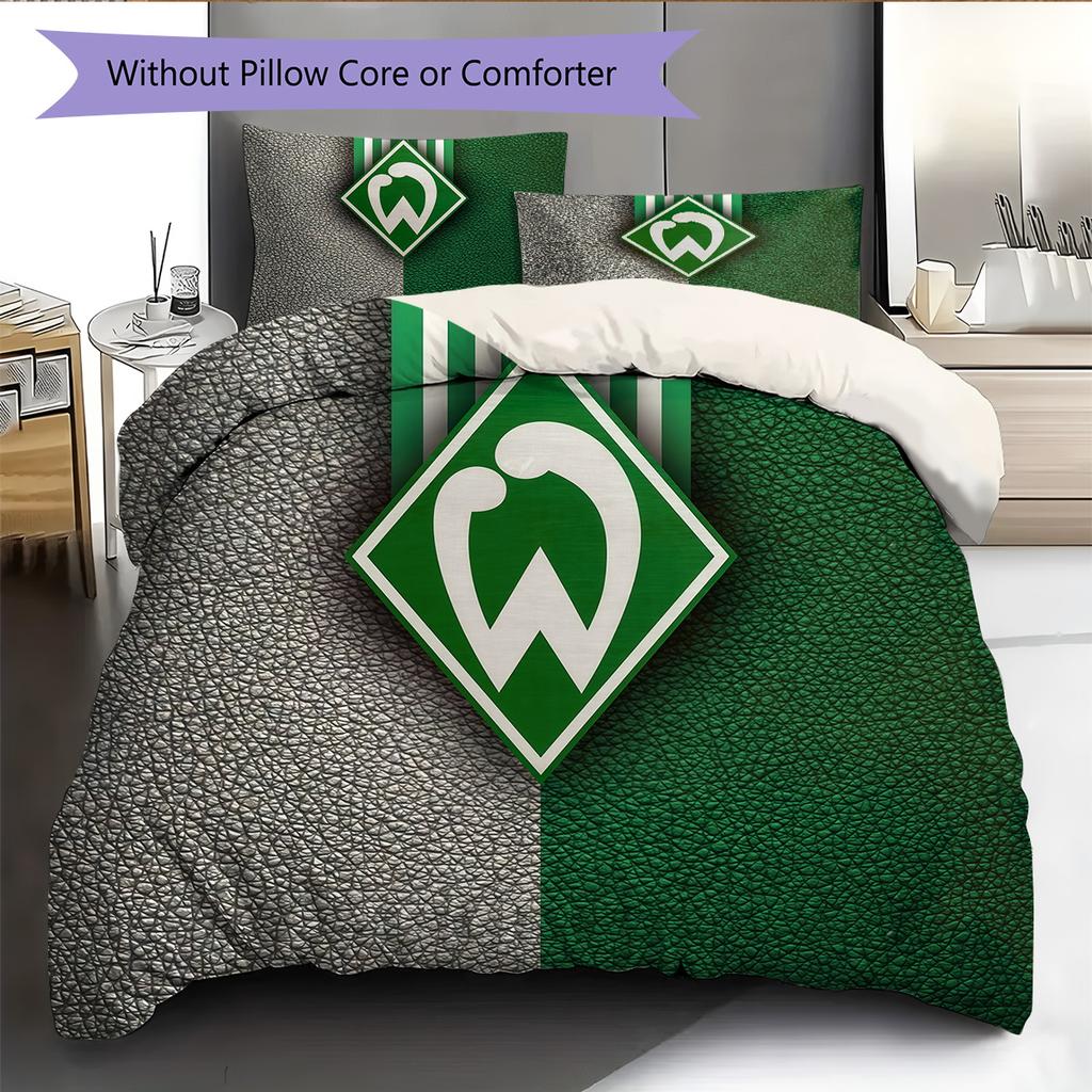 Sportverein Werder Bremen Pattern Bedding Quilt Set Home Decoration Gift (1 * duvet cover + 2 * pillowcase without core)