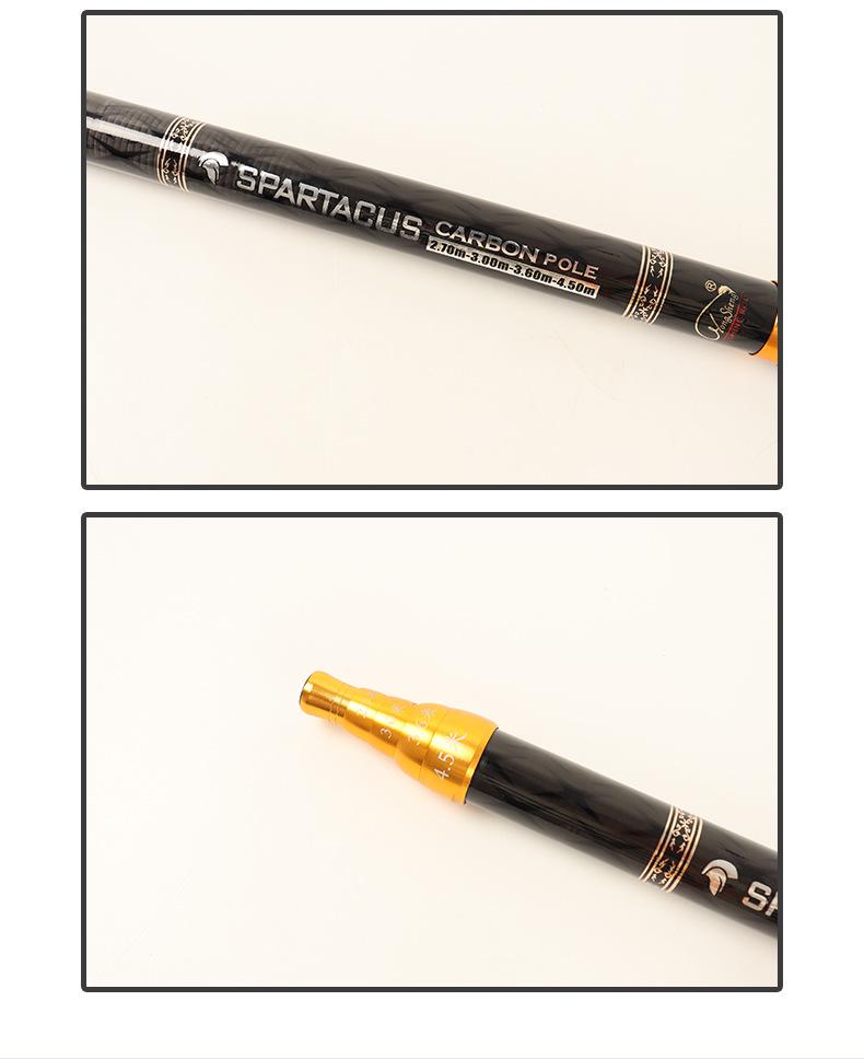 Ультралегкое углепластиковое телескопическое удилище 19 секций - Короткое складное удилище 43 см