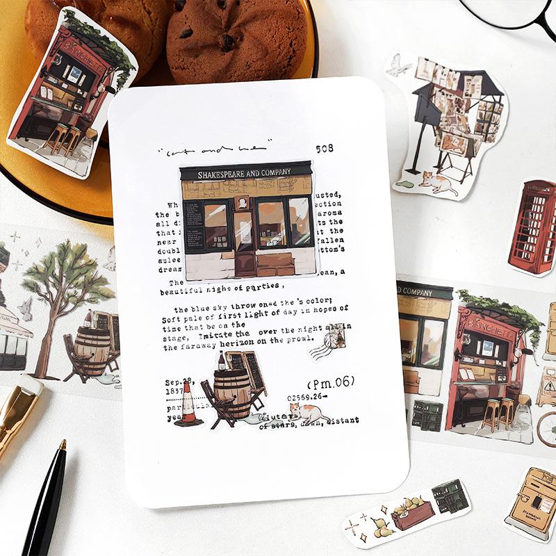 60*350 мм серия эскизов для путешествий, винтажная лента Васи для журнала, скрапбукинга, маскирующая лента для домашних животных, материал для скрапбукинга