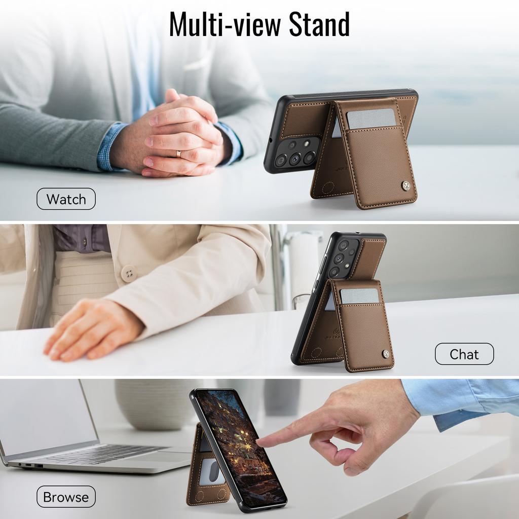 Кожаная задняя крышка для Samsung Galaxy A33 5G, совместимая с MagSafe, чехол для телефона JEEHOOD J06 с карманом для карт и защитой от RFID