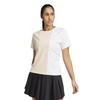 Adidas KPT87 Футболка с коротким рукавом для тенниса Crystal, размер S, женская, цвет Песочный/Белый (JC5833),