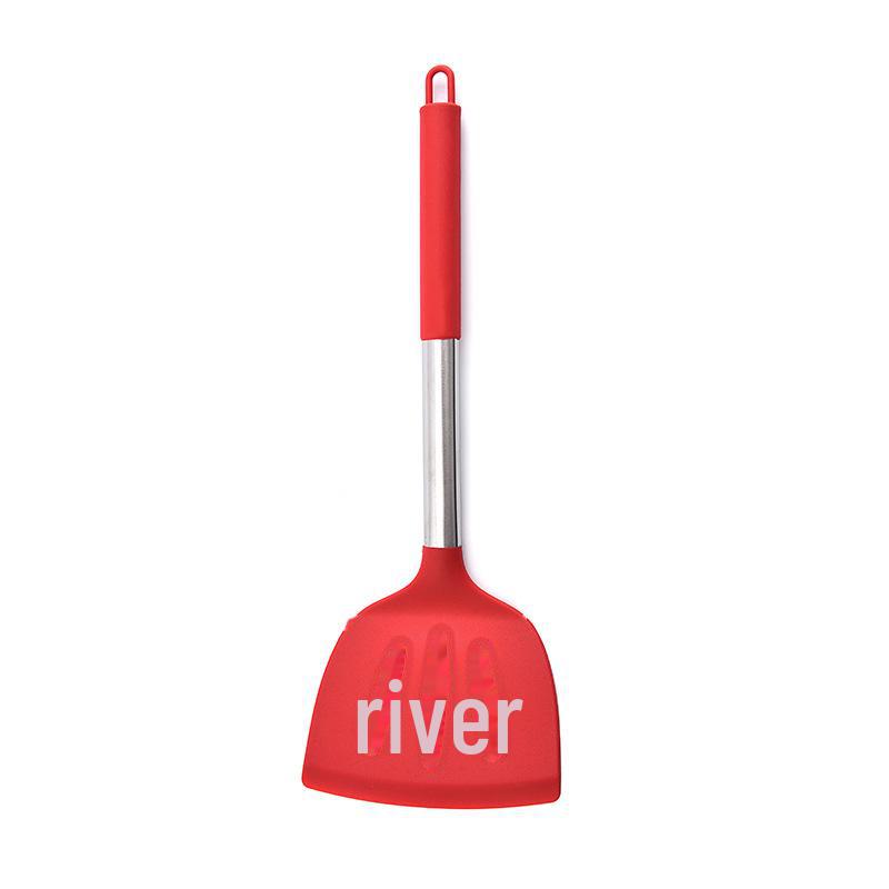 Набор кухонных принадлежностей из силикона, 13 предметов: Лопатки и ложки для готовки и выпечки с ведром для хранения