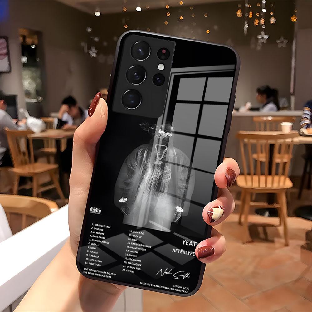 Чехол для телефона Yeat Rapper AfterLyfe для Samsung A56 A36 A26 A16 A15 A25 A35 A55 A14 A34 A24 A54 Стеклянный чехол